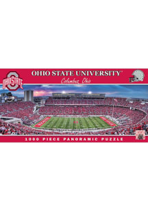 Red Ohio State Buckeyes 1000 Piece Panoramic Stadium Puzzle