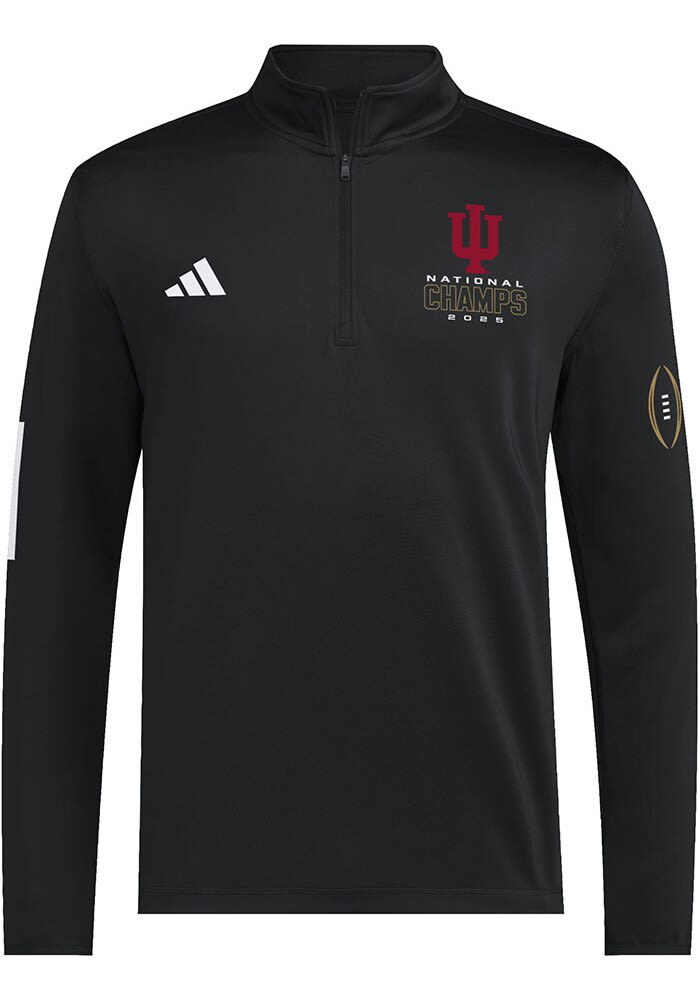 Adidas Mens BLACK Indiana Hoosiers 2025 CFP National Champions