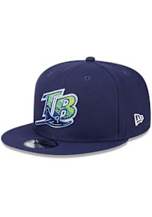 New Era Tampa Bay Rays Navy Blue MLB24 Batting Practice 9FIFTY Mens Snapback Hat