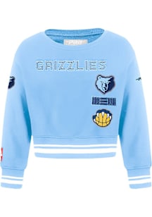 Pro Standard Memphis Grizzlies Toddler Light Blue Retro Classics Long Sleeve Crew T Shirt