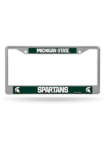 Michigan State Spartans Decal Chrome License Plate Frame - Silver