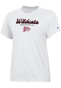 Champion CSU Chico Wildcats Womens White Core Short Sleeve T-Shirt