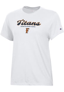 Champion Cal State Fullerton Titans Womens White Core Short Sleeve T-Shirt