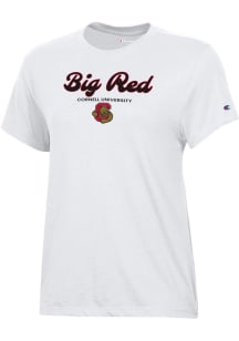Champion Cornell Big Red Womens White Core Short Sleeve T-Shirt