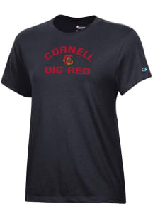Champion Cornell Big Red Womens Black Core Short Sleeve T-Shirt