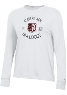 Champion Alabama A&amp;M Bulldogs Womens White Core LS Tee