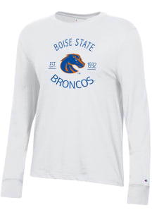 Champion Boise State Broncos Womens White Core LS Tee