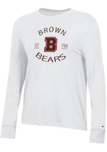 Champion Brown Bears Womens White Core LS Tee