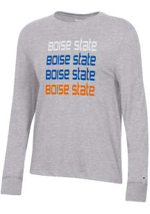 Champion Boise State Broncos Womens Grey Core LS Tee