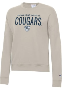 Champion BYU Cougars Womens Brown Powerblend Crew Sweatshirt