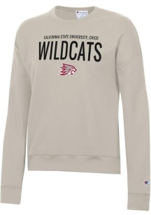 Champion CSU Chico Wildcats Womens Brown Powerblend Crew Sweatshirt
