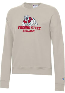 Champion Fresno State Bulldogs Womens Brown Powerblend Crew Sweatshirt