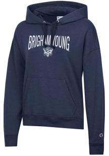 Champion BYU Cougars Womens Blue Powerblend Hooded Sweatshirt