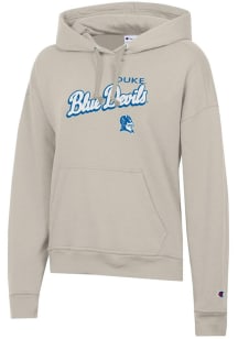Champion Duke Blue Devils Womens Brown Powerblend Hooded Sweatshirt