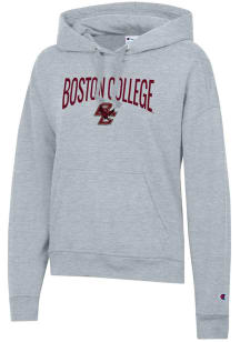 Champion Boston College Eagles Womens Grey Powerblend Hooded Sweatshirt