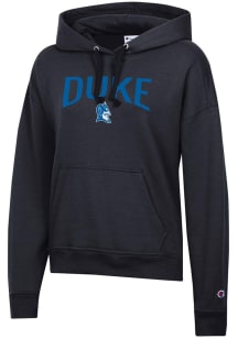 Champion Duke Blue Devils Womens Black Powerblend Hooded Sweatshirt