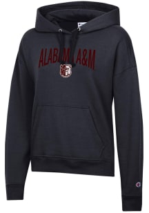 Champion Alabama A&amp;M Bulldogs Womens Black Powerblend Hooded Sweatshirt