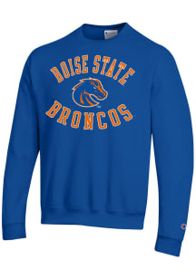Champion Boise State Broncos Mens Blue Powerblend Long Sleeve Crew Sweatshirt