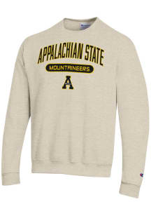 Champion Appalachian State Mountaineers Mens Brown Powerblend Long Sleeve Crew Sweatshirt