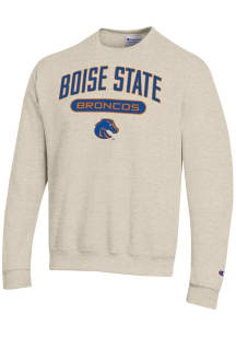 Champion Boise State Broncos Mens Brown Powerblend Long Sleeve Crew Sweatshirt