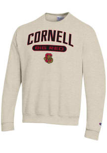 Champion Cornell Big Red Mens Brown Powerblend Long Sleeve Crew Sweatshirt