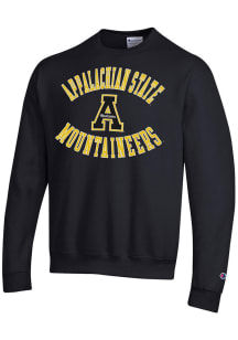 Champion Appalachian State Mountaineers Mens Black Powerblend Long Sleeve Crew Sweatshirt
