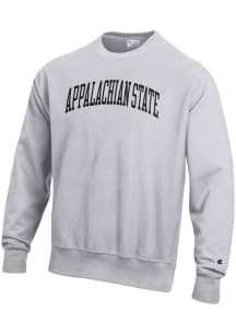 Champion Appalachian State Mountaineers Mens Grey Reverse Weave Long Sleeve Crew Sweatshirt