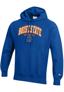 Champion Boise State Broncos Mens Blue Reverse Weave Long Sleeve Hoodie