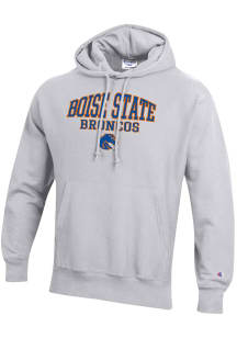 Champion Boise State Broncos Mens Grey Reverse Weave Long Sleeve Hoodie