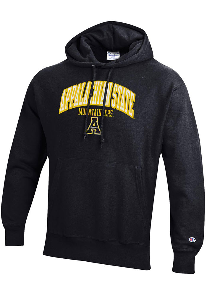 Champion Appalachian State Mountaineers Mens BLACK Reverse Weave
