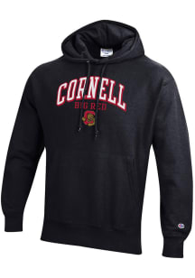 Champion Cornell Big Red Mens Black Reverse Weave Long Sleeve Hoodie