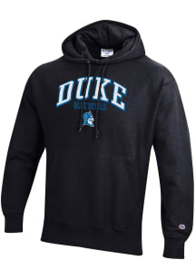 Champion Duke Blue Devils Mens Black Reverse Weave Long Sleeve Hoodie