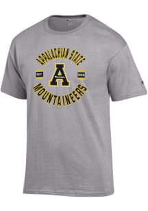 Champion Appalachian State Mountaineers Grey Jersey Short Sleeve T Shirt