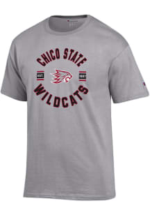 Champion CSU Chico Wildcats Grey Jersey Short Sleeve T Shirt