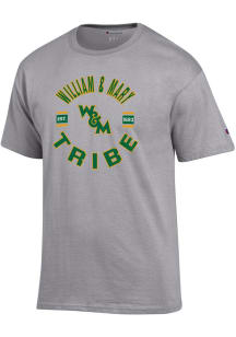 Champion William &amp; Mary Tribe Grey Jersey Short Sleeve T Shirt
