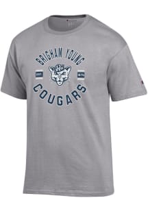Champion BYU Cougars Grey Jersey Short Sleeve T Shirt