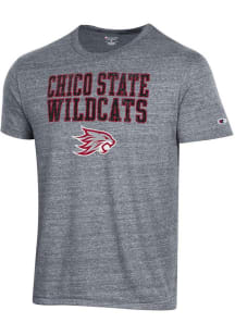 Champion CSU Chico Wildcats Grey Tri-Blend Short Sleeve Fashion T Shirt