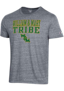 Champion William &amp; Mary Tribe Grey Tri-Blend Short Sleeve Fashion T Shirt