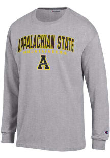 Champion Appalachian State Mountaineers Grey Jersey Long Sleeve T Shirt