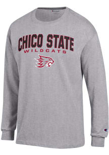 Champion CSU Chico Wildcats Grey Jersey Long Sleeve T Shirt