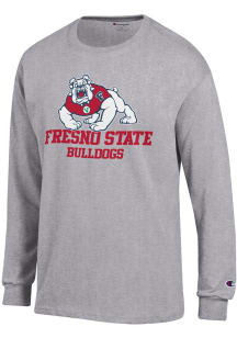 Champion Fresno State Bulldogs Grey Jersey Long Sleeve T Shirt