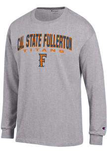 Champion Cal State Fullerton Titans Grey Jersey Long Sleeve T Shirt