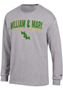 Champion William &amp; Mary Tribe Grey Jersey Long Sleeve T Shirt