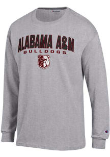 Champion Alabama A&amp;M Bulldogs Grey Jersey Long Sleeve T Shirt