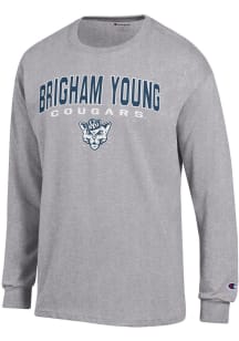 Champion BYU Cougars Grey Jersey Long Sleeve T Shirt