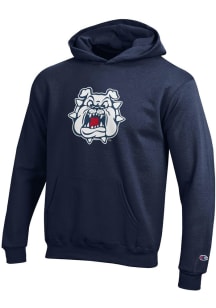Champion Fresno State Bulldogs Youth Blue Powerblend Long Sleeve Hoodie