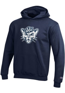 Champion BYU Cougars Youth Blue Powerblend Long Sleeve Hoodie