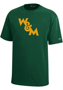Champion William &amp; Mary Tribe Youth Green Core Short Sleeve T-Shirt