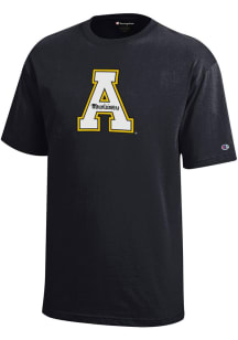 Champion Appalachian State Mountaineers Youth Black Core Short Sleeve T-Shirt