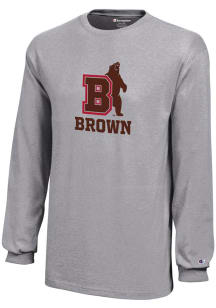 Champion Brown Bears Youth Grey Core Long Sleeve T-Shirt